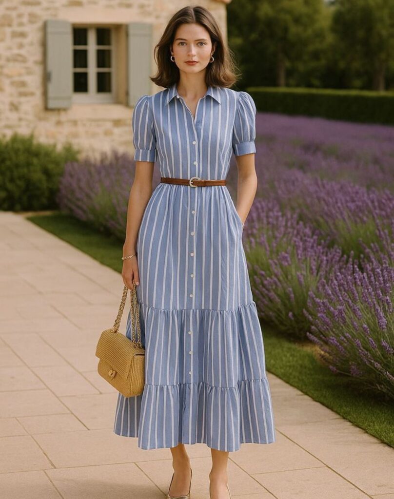 Casual shirt dress outfit for women featuring a relaxed and comfortable everyday style perfect for daily wear and street fashion