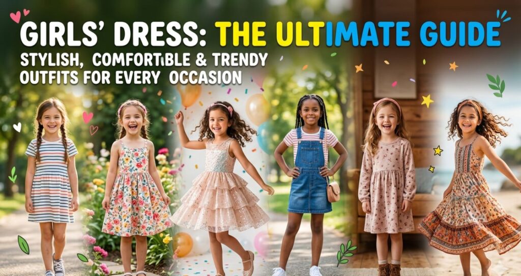 Girls' dress showcasing stylish, comfortable and trendy outfit for every occasion
