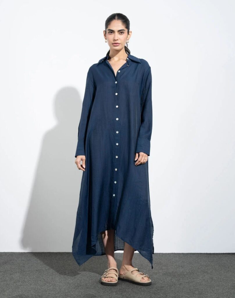 Long shirt dress for women featuring an elegant and flowy design, perfect for a stylish and comfortable everyday look