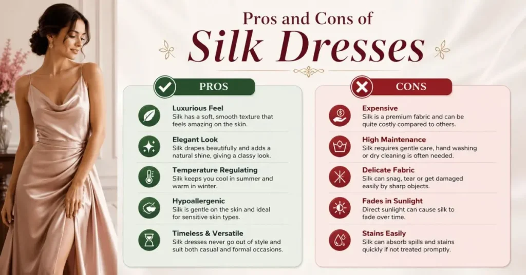 Pros and Cons of Silk Dresses