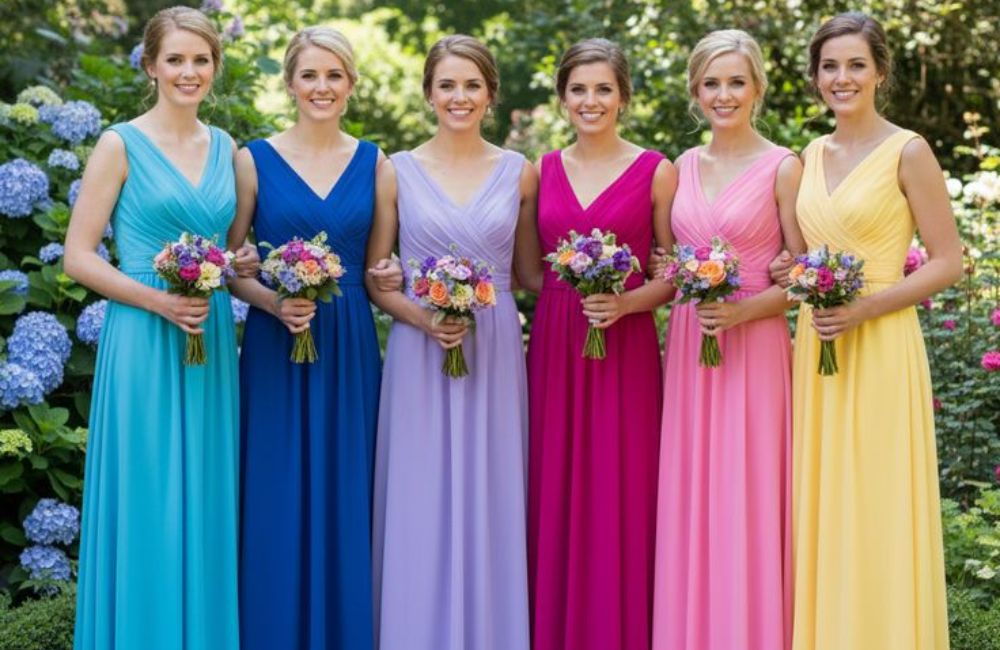 Stylish silk dress designed for different body types, showcasing elegant fit and flowing fabric suitable for various silhouettes.