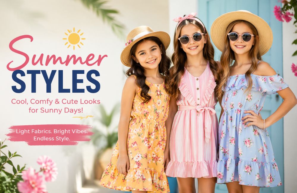 Comfortable and stylish summer clothing for girls with modern fashion look