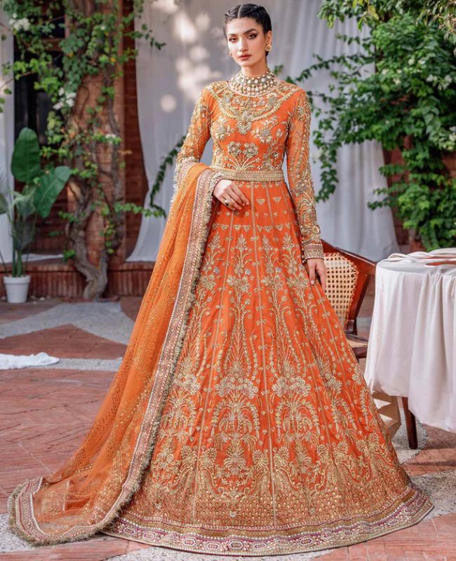 different styles of orange dress for women