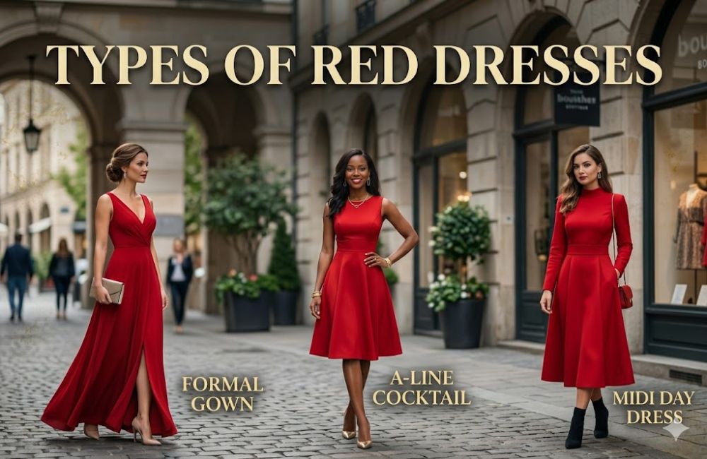 Types of Red Dresses 