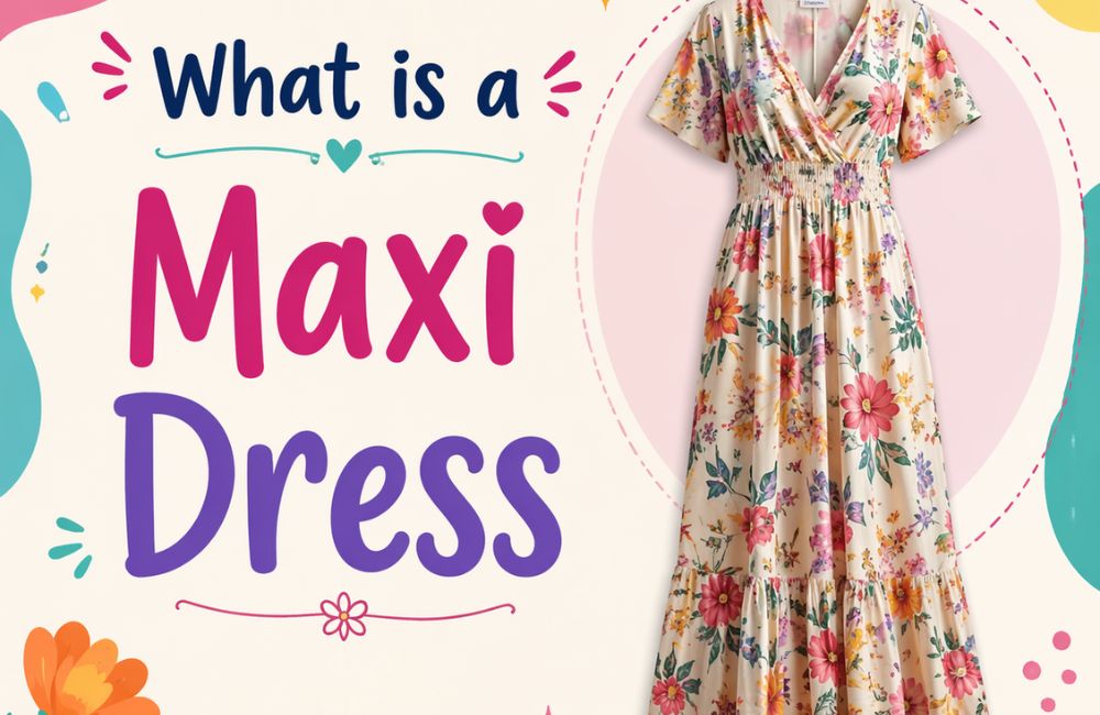 Example of a maxi dress with long flowing fabric and stylish modern design