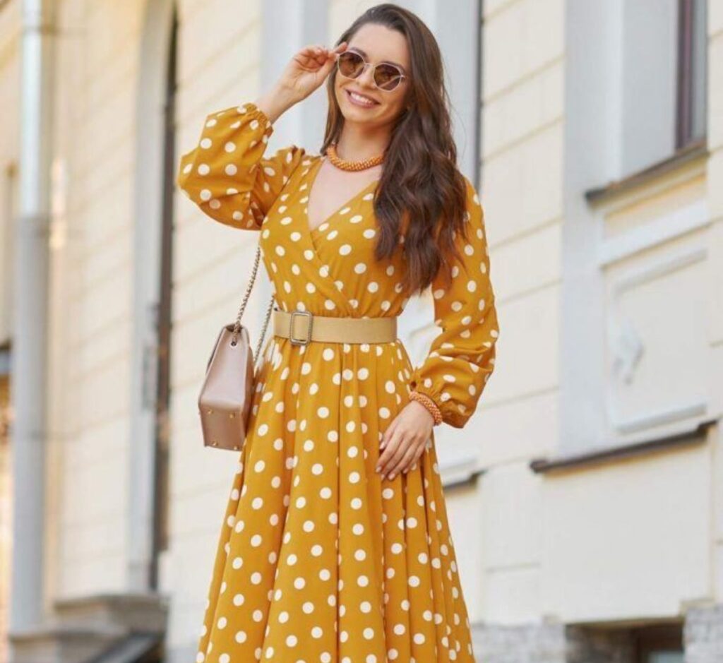What is a Polka Dot Dress Yellow?