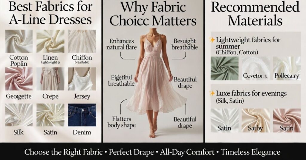 Best Fabrics and Materials for a Line Dress