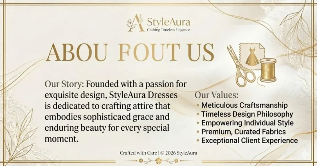 About us Style Aura Dresses online women's fashion store offering trendy and affordable dresses