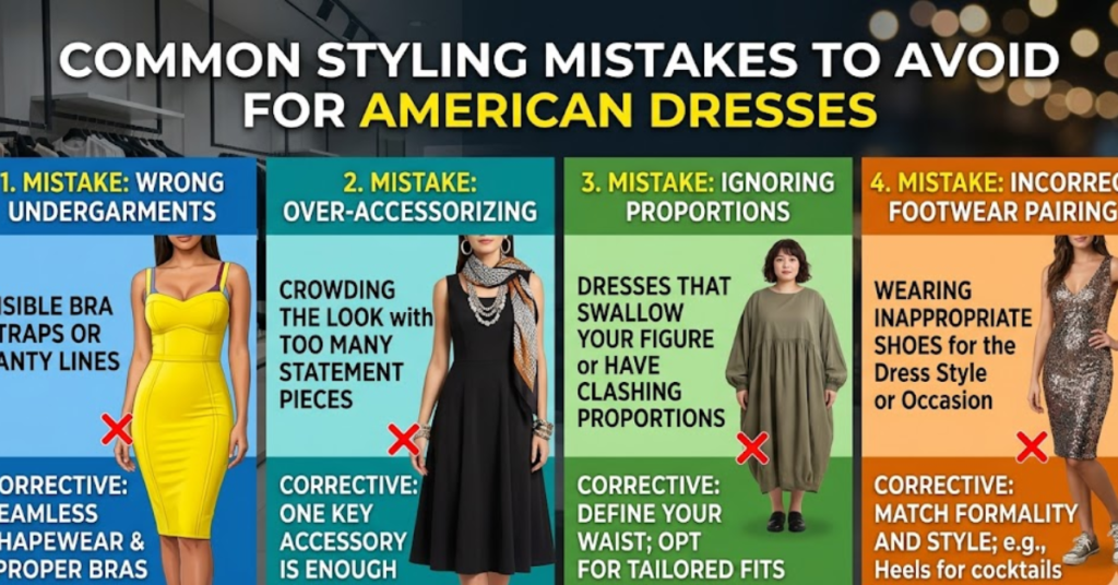 Common Styling Mistakes to Avoid in American Dresses and Party Wear Fashion Styles