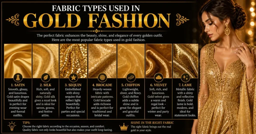 Fabric Types Used in Gold Fashion