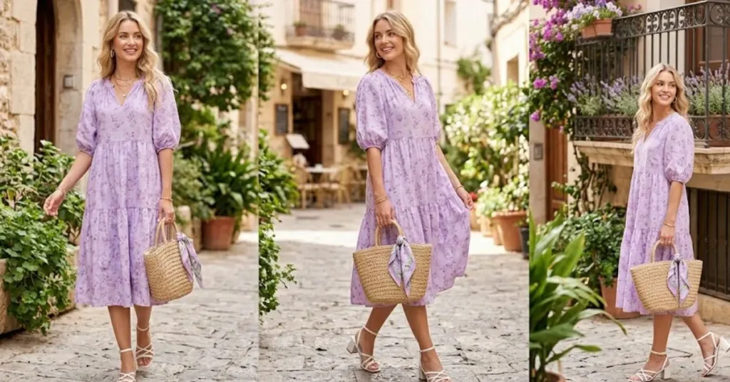 How to Style a Lilac Dress