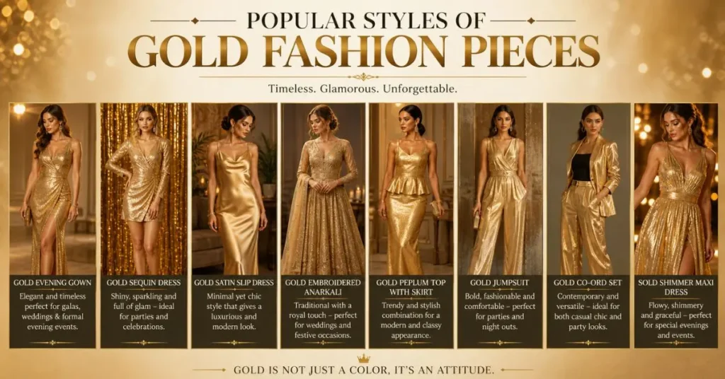 Popular Styles of Gold Fashion Pieces