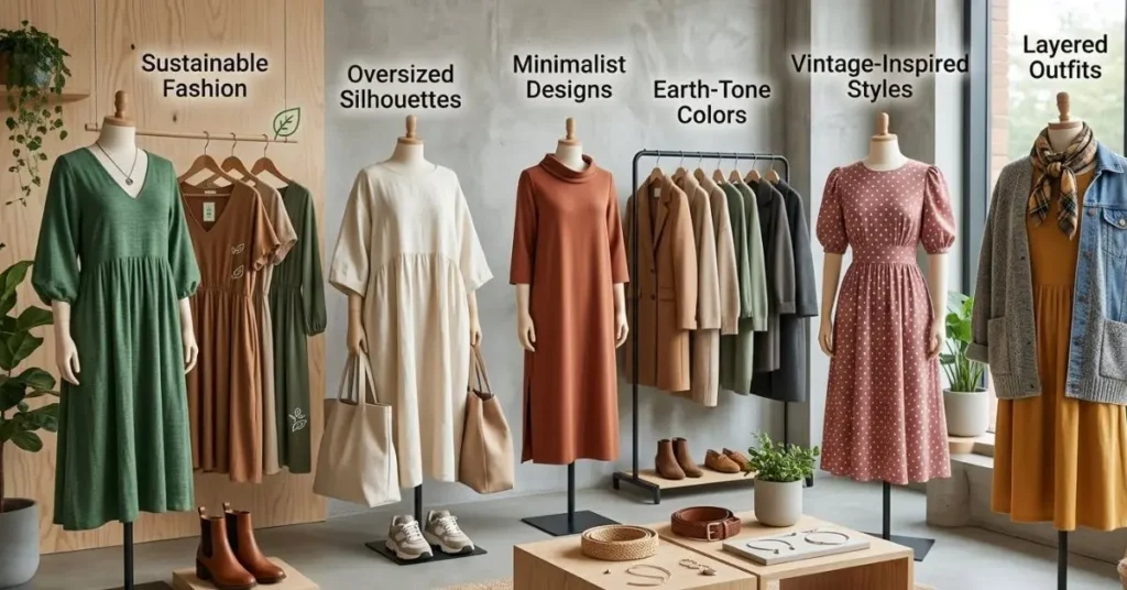 A stylish fashion image showcasing the latest Canada dress trends for 2026, featuring modern designs, seasonal fabrics, elegant silhouettes, and trendy colors suitable for contemporary Canadian fashion.