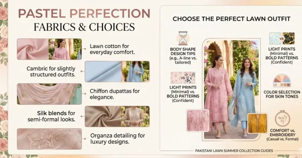 Choosing the perfect Pakistani lawn outfit for comfort, style, and summer wear.