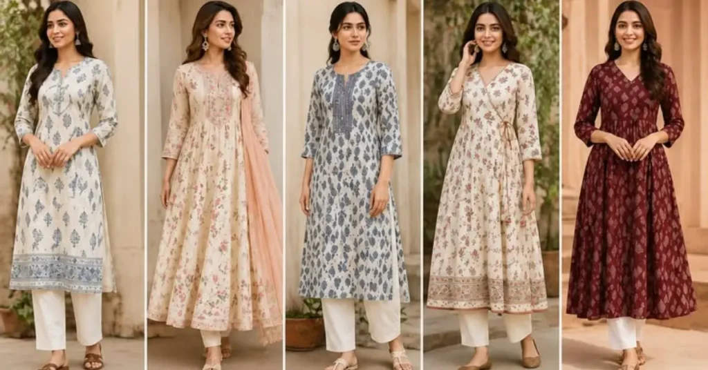 Trendy Pakistani lawn fashion featuring modern prints and summer colors.