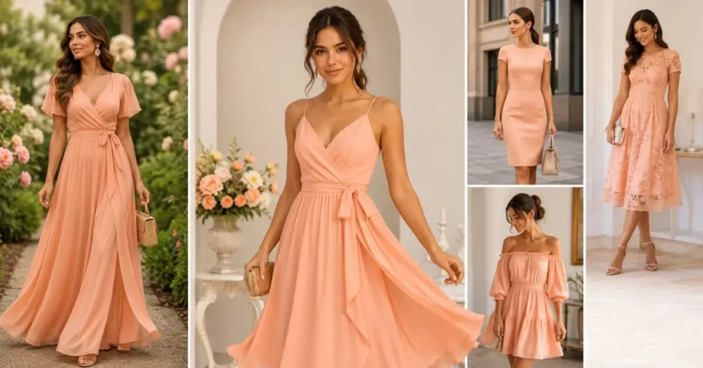Peach dress style guide for every occasion elegant fashion look for women