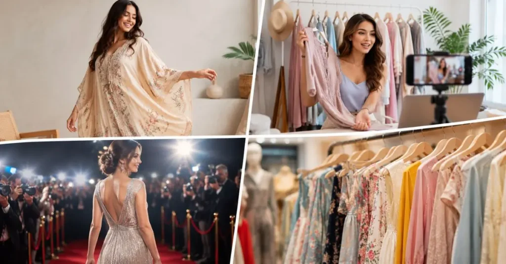 Why latest dress designs are so popular, featuring stylish modern outfits, fashion influencers, celebrity-inspired trends, seasonal collections, and elegant contemporary clothing styles.