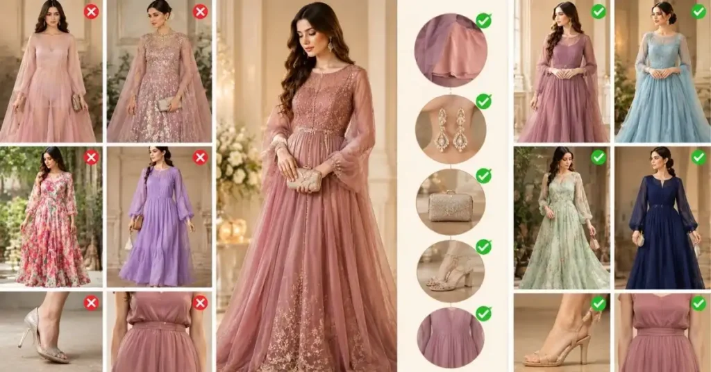 Common styling mistakes to avoid when wearing elegant chiffon fancy dresses